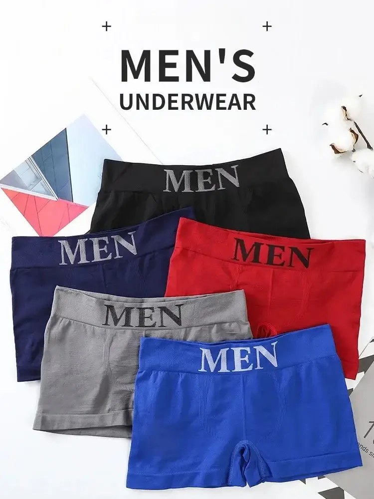 3 Cái/lốc Quần Lót Nam Quần Lót Võ Sĩ Thoáng Khí Người Boxer Chắc Chắn Quần Lót Nam Thoải Mái Thương Hiệu Quần Short Xanh Đen Quần Lót — image 6