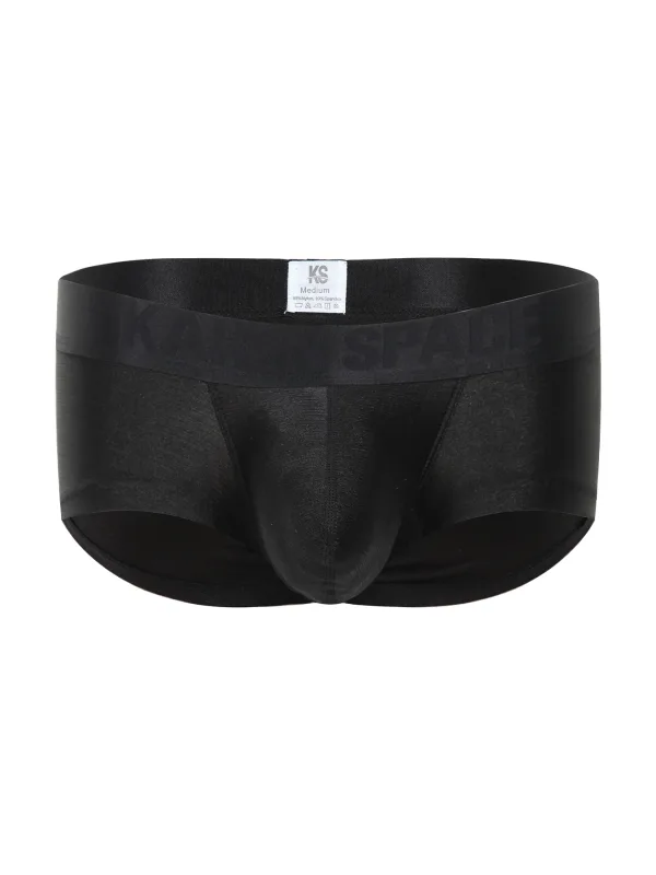 Comodi boxer da uomo per giovani, colore puro, stile semplice, pantaloncini quadrati personalizzati, 1 pezzo di biancheria intima ad angolo piatto per uomo