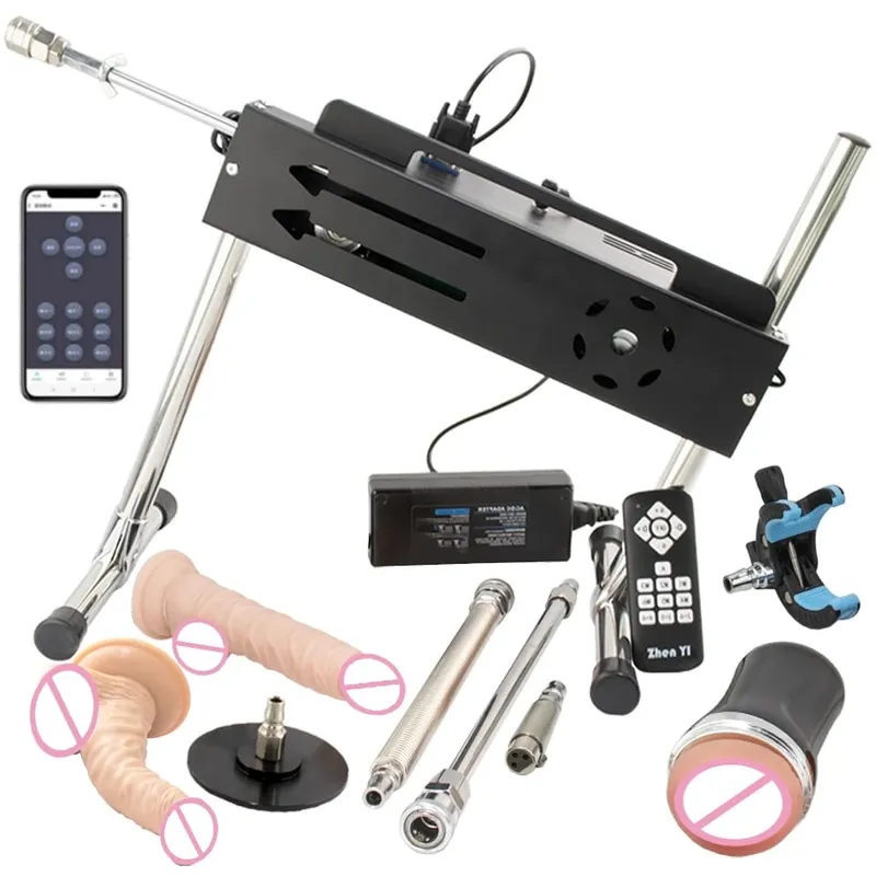 Yapay Penis Ekleri ile 200W Süper Güçlü İnme 1-15cm Otomatik Mastürbasyon Makinesi Destek Üç Kontrolör Seks Makineleri — image 13