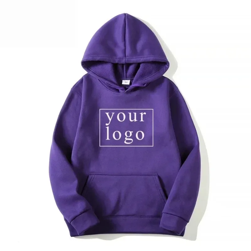 2024 Man Woman Casual Custom Printed Text DIY Hoodie Customized Logo Personalized Hoody Custom Hoodies Text Logo Sweatshirt — image 6