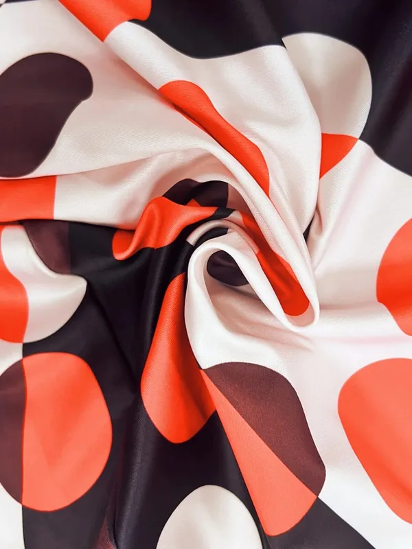 Damen Sommer-Twist-Rundhalsausschnitt, ärmellos, Schößchen, gepunktet, Patchwork, lässig, elegant, Passform und Schlag, Party-A-Line-Swing-Kleid — image 7