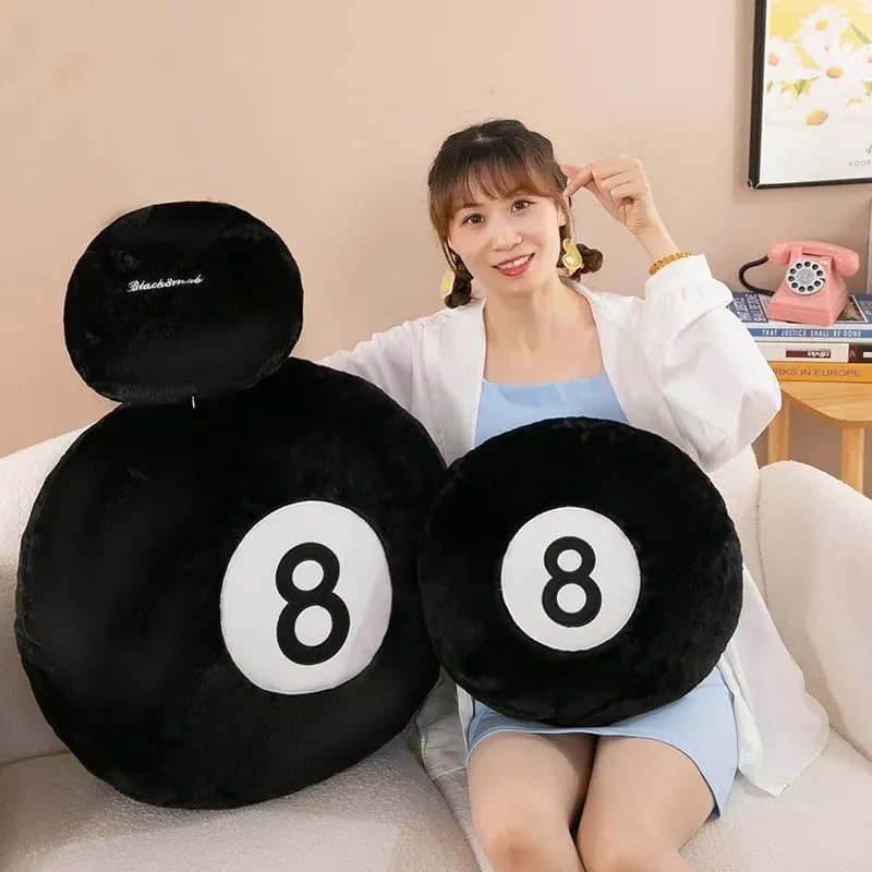 좋은 시뮬레이션 당구 8 공 플러시 베개 박제 소프트 8 풀 플레이어 홈 인테리어 실내 스포츠 크리 에이 티브 선물 — image 2