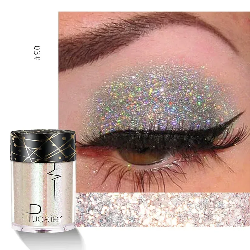 Ny Glitter Øjenskygge Professionel Makeup Monokrom skinnende Øjenskygge Pailletter Universal Party Cosmetic — image 7
