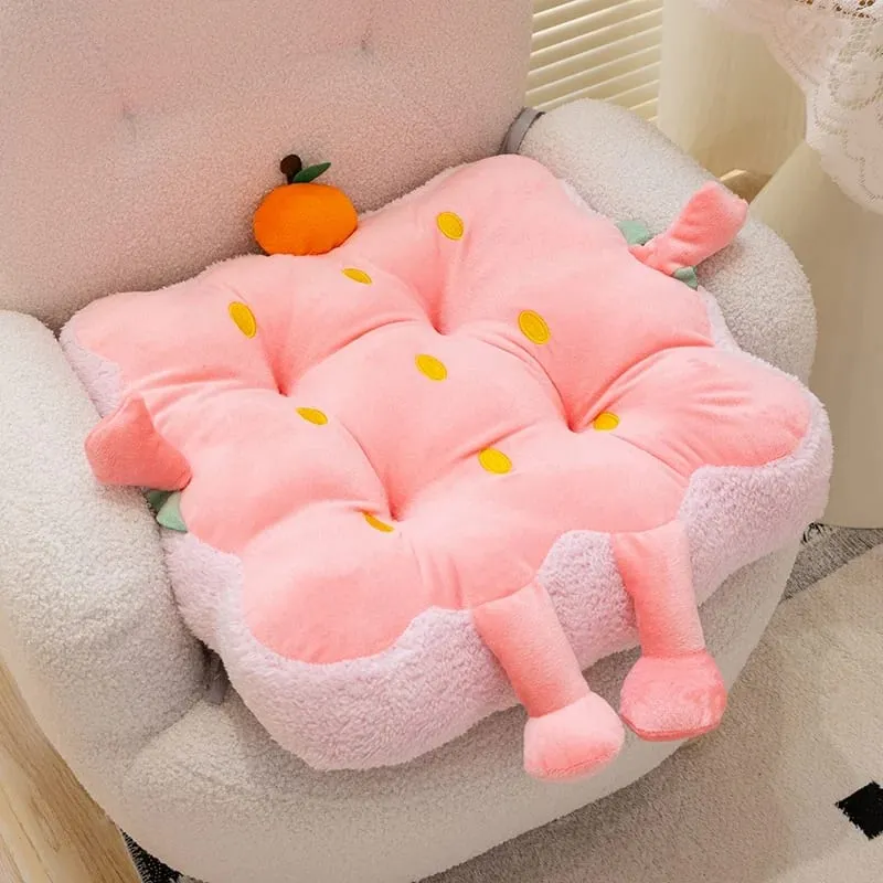 40cm Kusyen Tempat Duduk Strawberi Comel Buah Strawberi Merah Jambu Tikar Kerusi Sumbat Lembut Untuk Sofa Pejabat Sofa Ruang Tamu Rumah — image 6