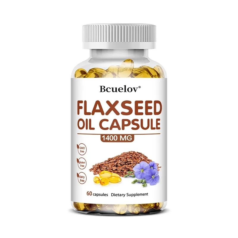 Huile de lin + capsules OMEGA-3 – Bon pour le cœur, le cerveau, les yeux, les articulations, la santé des os et améliore l'immunité 120 capsules — image 9