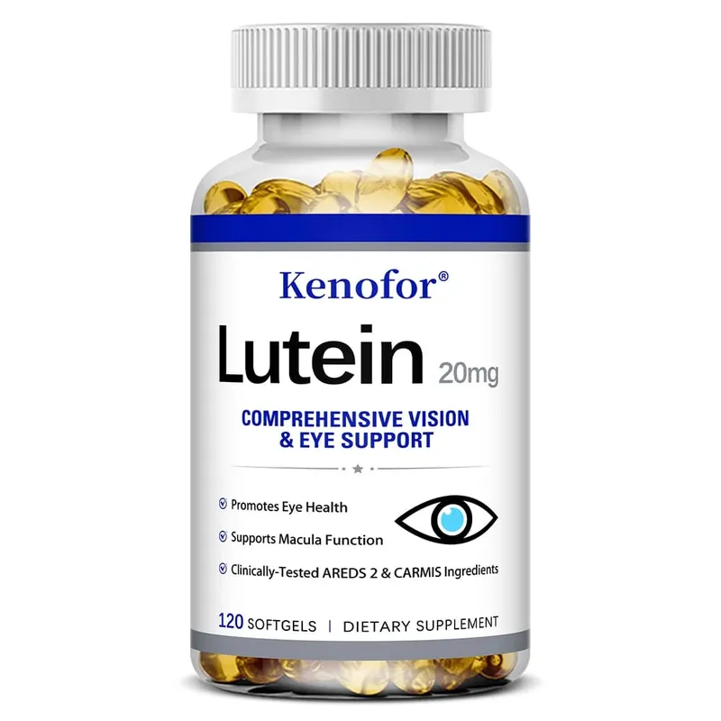 Capsule di luteina - con zeaxantina e vitamina E - Potente antiossidante per la salute degli occhi che migliora la salute della vista - 120 Capsule