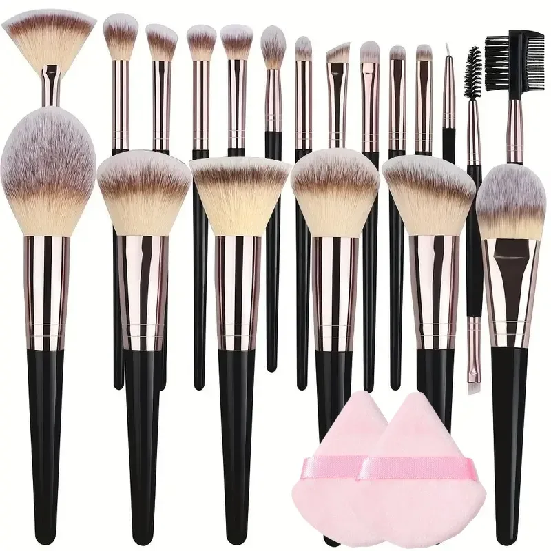 Sada 3/20 ks štětců na make-up Profesionální podkladový zvýrazňovač očních stínů a korektor na míchání štětců Fluffy Women Beauty Tool — image 8