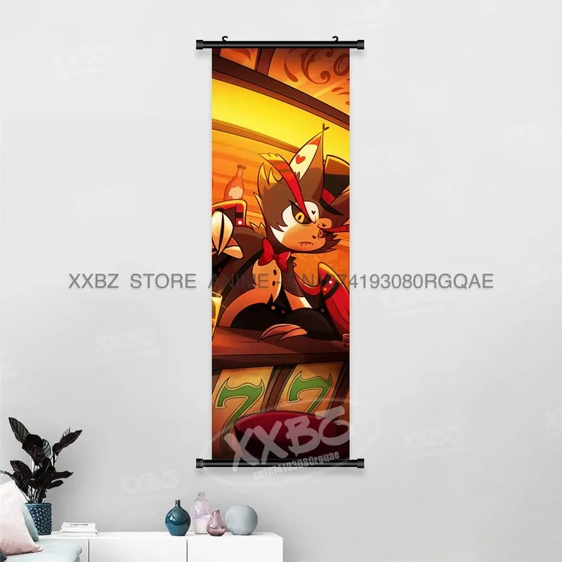 Simple Black Comedy Hazbin Hotel Home Decoration Hanging Painting Cartoon Wall Artwork Scrolls Picture Room Canvas Print Posters — image 37