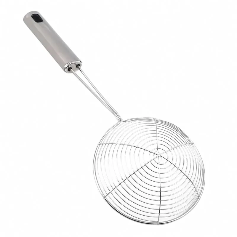 Oval Skimmer Stainless Steel Filter Mesh Oil Pot Food Filter Cookware Colander Fried Filter Kitchen Strainer Baking Cooking — image 6