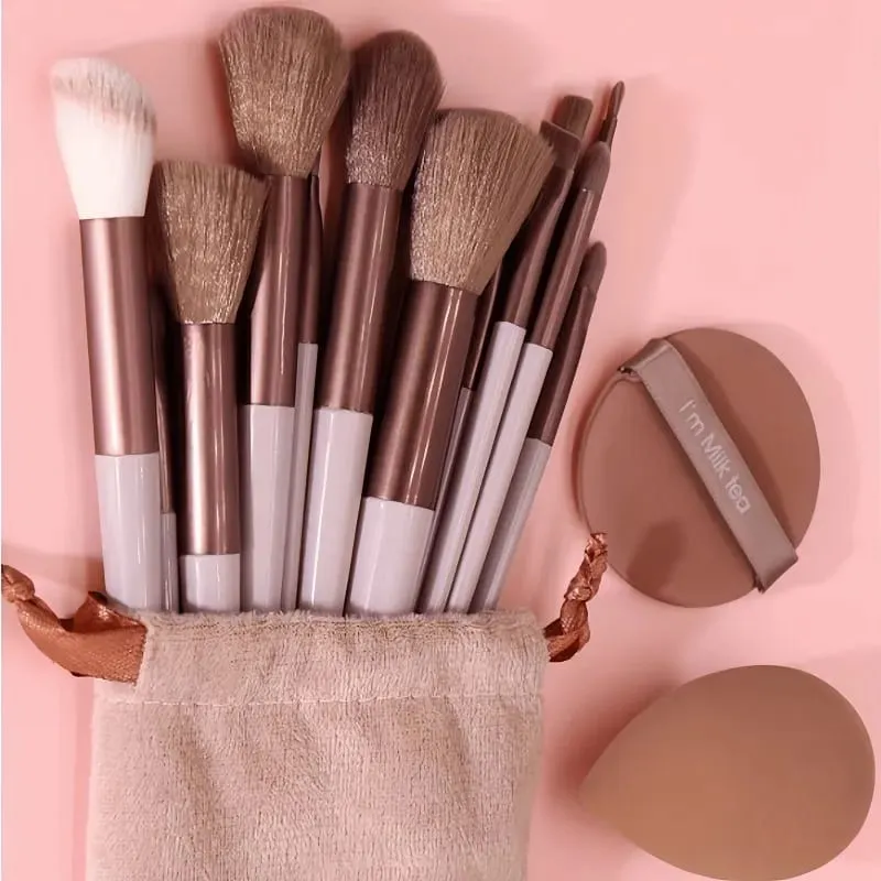 15 pezzi set di pennelli per trucco professionale morbidi capelli sintetici fondotinta in polvere fard ombretto pennelli cosmetici completi Ma — image 2