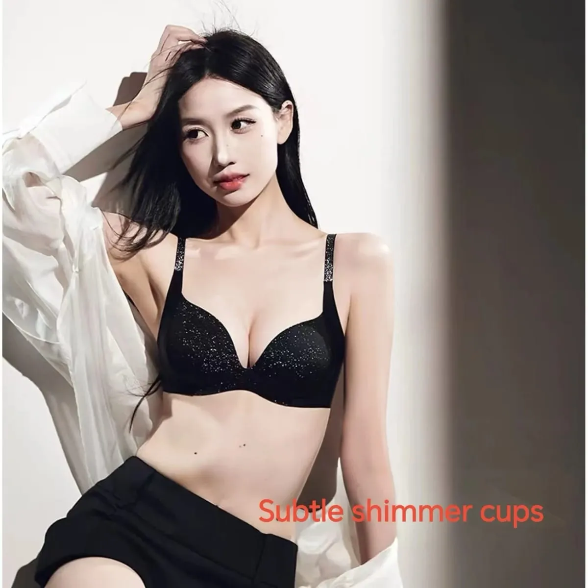 เซ็กซี่ Rhinestone Push Up Bra สำหรับผู้หญิงที่มีสายรัดไหล่ปรับได้ไม่มีรอยต่อ Anti-sagging ชุดชั้นใน — image 6