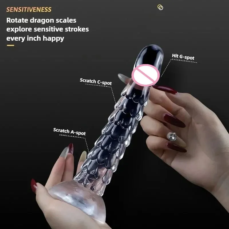 23 cm Ejderha Yapay Penis Vantuz Anal Plug Kırbaç Buttplug Anüs Dilatör Kadın Vajinal Masturbator Butt Plug Seks Oyuncakları Kadın Erkek — image 2