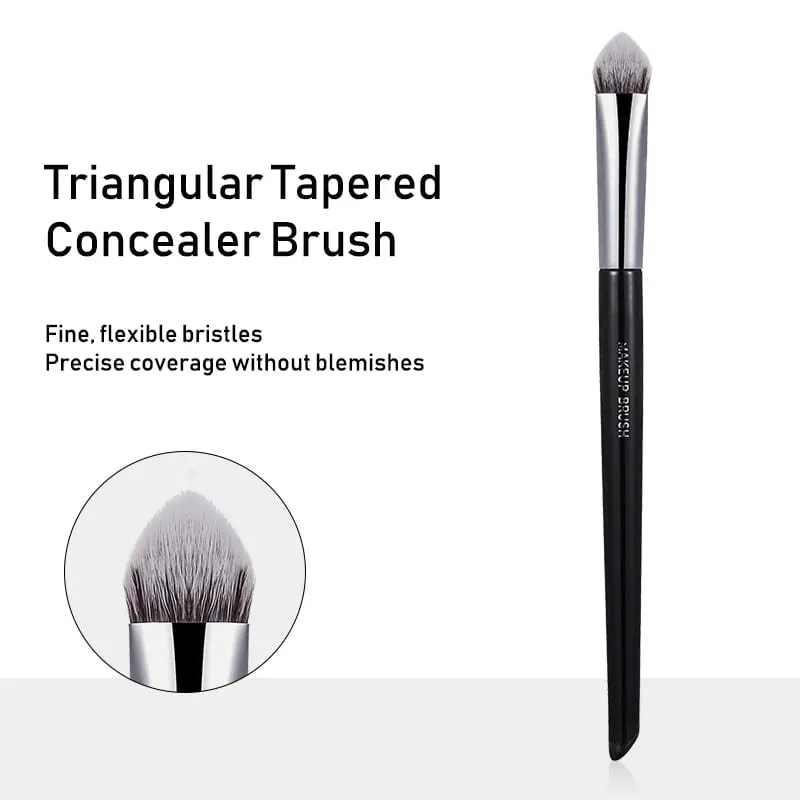 Brocha de maquillaje corrector triangular biselado de precisión, pinceles para difuminar suaves, cubre acné, ojeras, herramientas de maquillaje con detalles multifunción