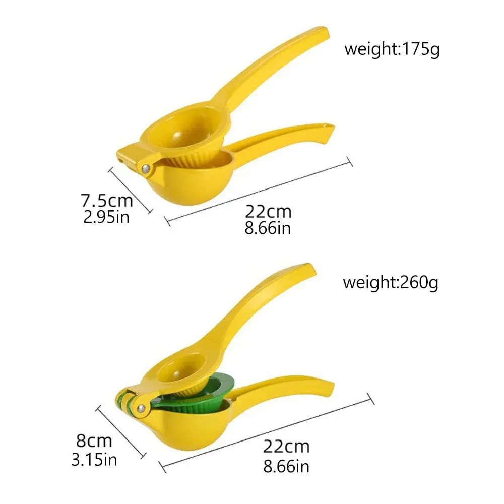 1 Buah Pemeras Lemon Pembuat Jus Buah Segar Jeruk Nipis Segar Pembuat Jus Manual Portabel Ekstraktor Tekan Tangan Logam — image 6