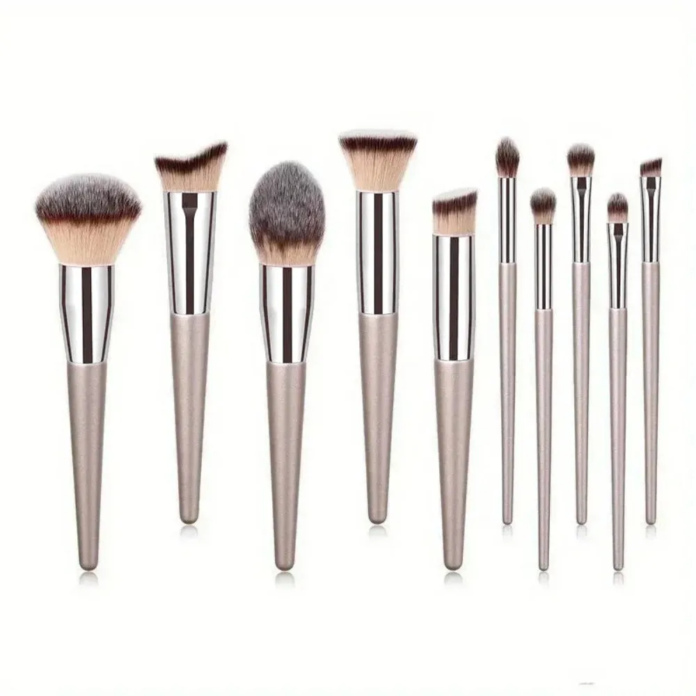 10Pcs Makeup Brushes Kumpletong Set Soft Fluffy Foundation Loose Powder Blush Concealer Eye Shadow Brush Propesyonal na Mga Tool sa Pampaganda — image 2