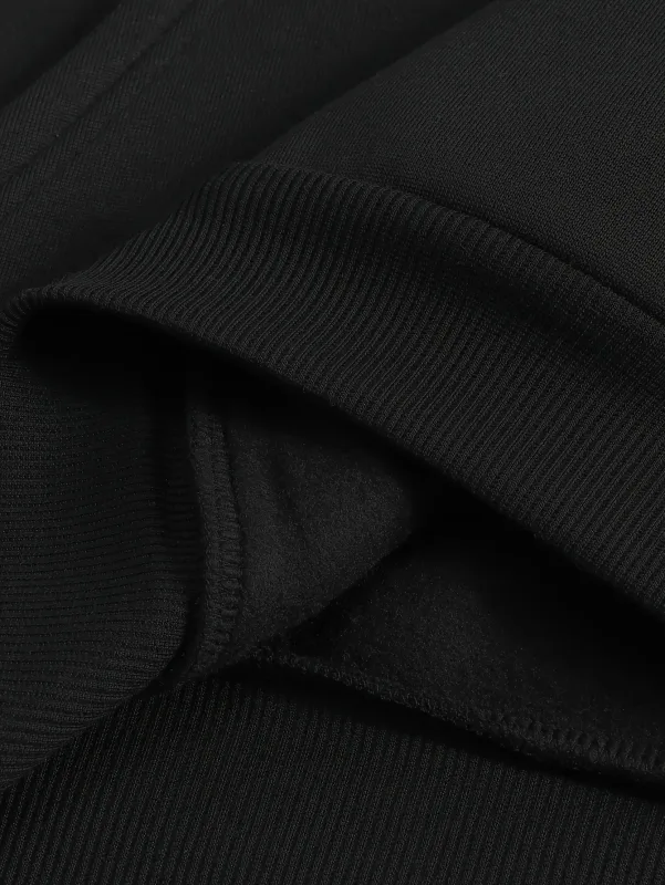 Herr med kärlek Kursiv text grafisk luvtröja Oversized Streetwear-tröja Casual Höst Vinter Huvtröja — image 6