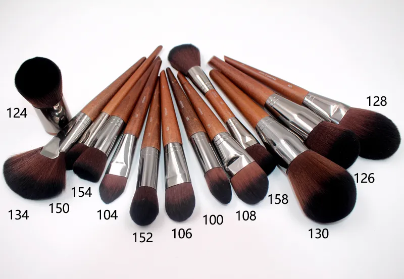 1 pz MF Pennelli per trucco morbido in legno naturale Fondotinta in polvere Correttore Pennello per trucco Blush Capelli sintetici Ombra Strumenti di alta qualità — image 2