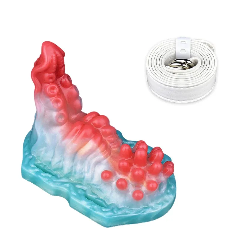 Broyeur sexuel en Silicone, contrôle sans fil, poulpe/granulés, Strapon, bosse, Friction, Vibration, Massage, Masturbation féminine — image 17