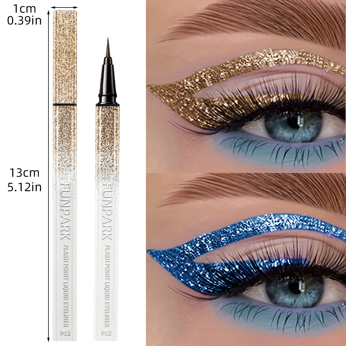 1PC Glitter Liquido Matita Eyeliner Impermeabile Viola Rosa Blu Eye Liner Penna di Lunga Durata Ad Asciugatura Rapida Trucco Degli Occhi per Le Donne — image 5