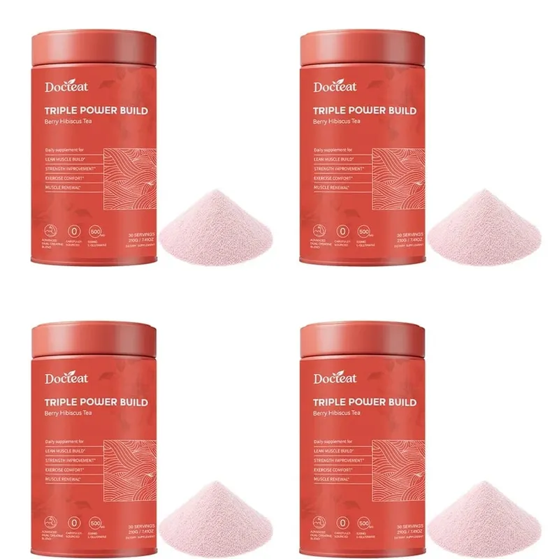 Docteat Triple Power Build Creatine Powder dengan Creatine HCL Creatine Monohydrate Electrolyte Hydration Blend 30 Hidangan — image 10