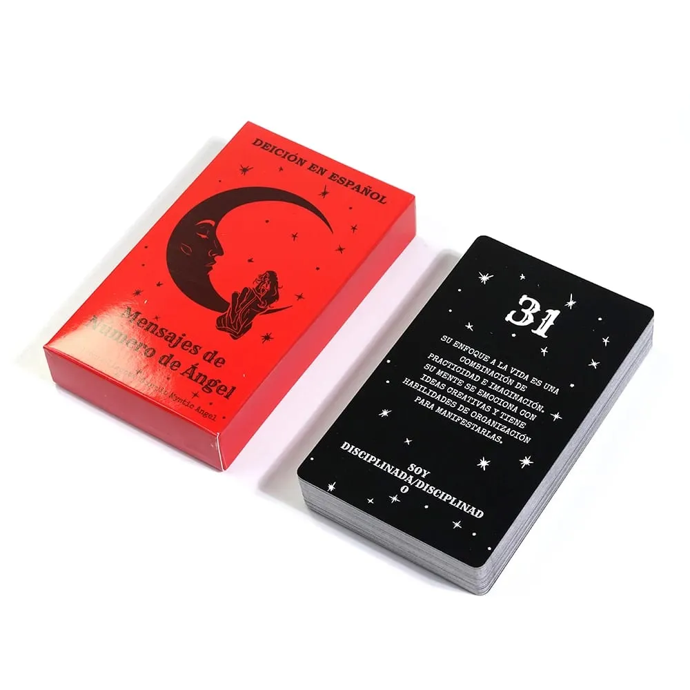 Oráculo en Español Mensajes de Número de Ángel 53 Cartas Números Angelicales Angel Number Messages Tarot Cards Deck Future Te — image 3