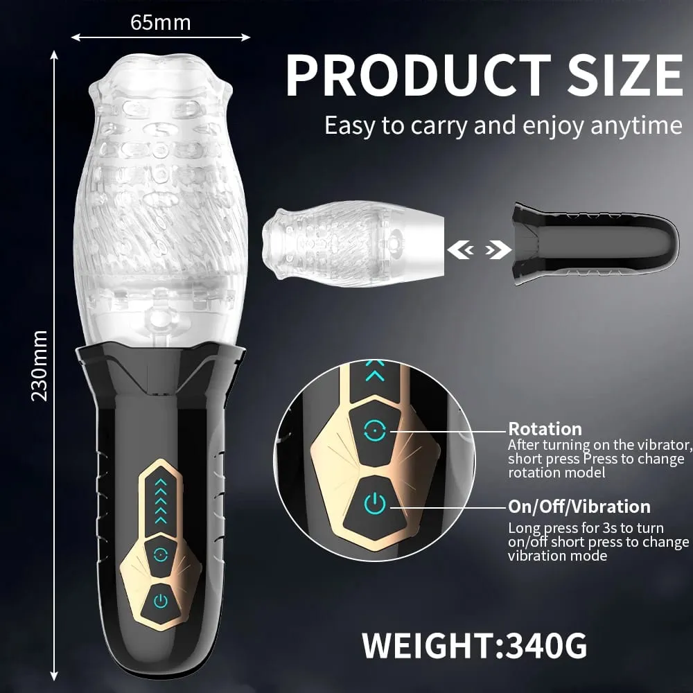 Automatická rotační masturbační nádobka Glans Trainer Vagina Penis Pumpa Rukáv Zpoždění ejakulace Vibrátor pro muže Hračky pro dospělé Muž — image 2