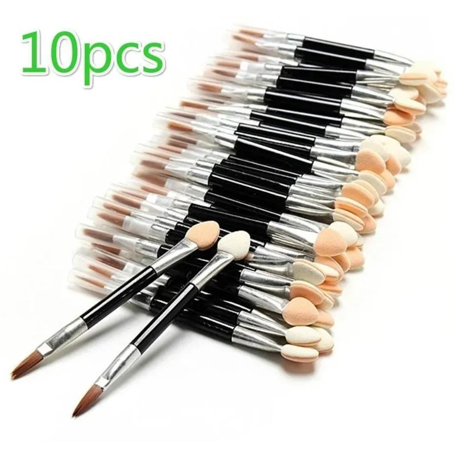 10 ks aplikátor oboustranné kosmetické štětce pro ženy make-up oční stíny tužka na oči houba sada štětců na rty jednorázový štětec na make-up — image 1