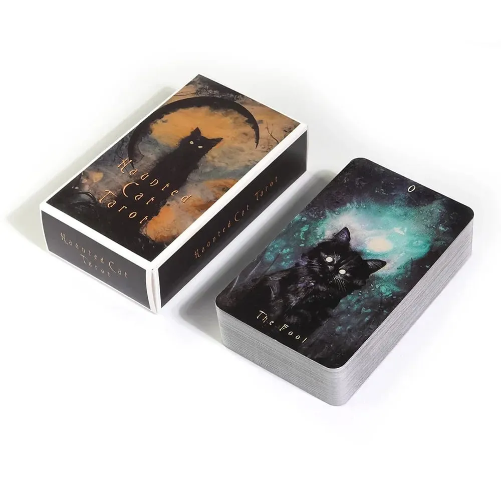 NEU Niedliche Katzen-Tarotkarten, Brettdeck-Spiele, Oracle für Fate Divination Party, Familien-Tarot-Deck — image 3