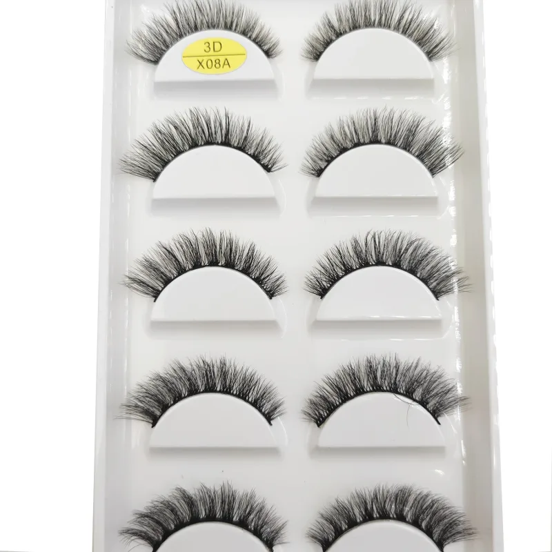 Natural 3D Mink False Eyelashes Makeup Fake Eye Lashes Faux Cils Make Up Beauty Tools Wholesale 5 Pairs — image 28