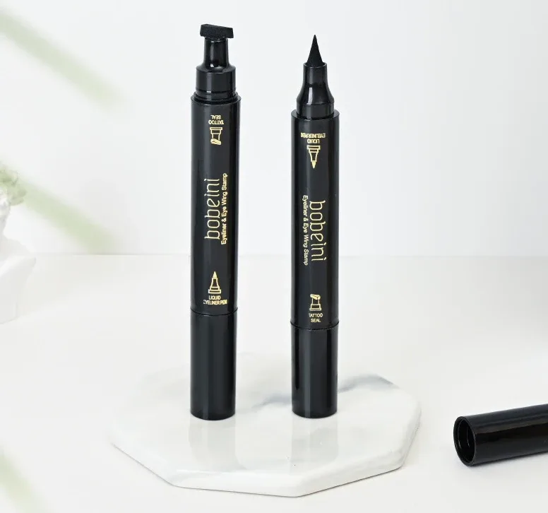 Flüssiger Eyeliner-Stift, super wasserfest, schwarz, doppelköpfiger Stempel, langlebiger Eyleliner, Katzenauge, Maquiagem, kosmetisches Make-up-Werkzeug — image 7