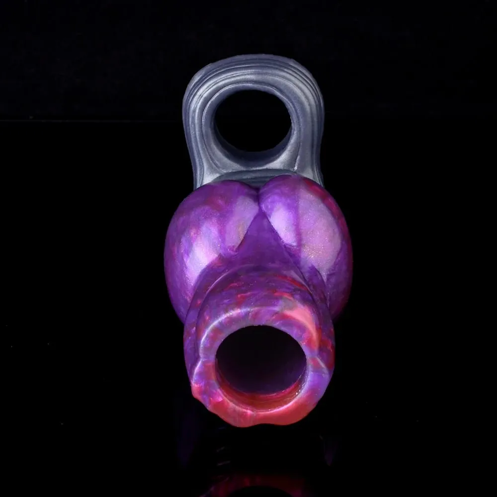 Multi-ประเภทเปิดแฟนตาซี Hollow Dildo ซิลิโคน Cock Sheath ชายอวัยวะเพศชาย Anti-DROP แหวนของเล่นสำหรับผู้ใหญ่ 18 + — image 6