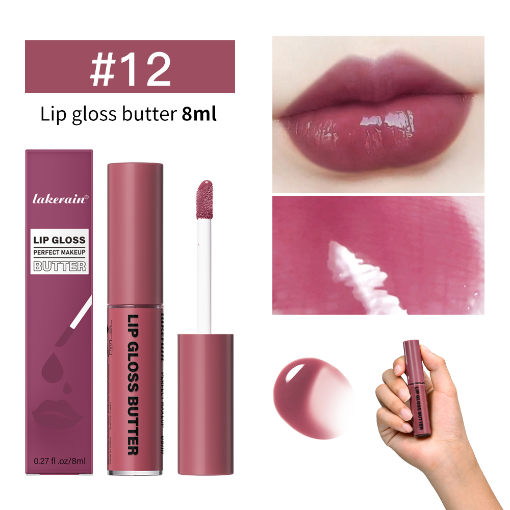 8ml Butter Non-stick Cup Gloss Lip Gloss Moisturizing Mirror Lip Gloss Holdbar farve Lip glaze Dye Lip Liquid Makeup For Damer — image 17