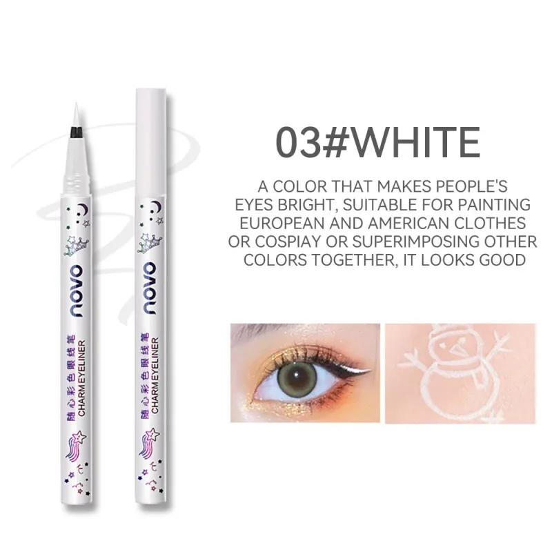 Eyeliner coloré multicolore Eyeliner stylo mince contours en douceur maquillage créatif pour les yeux maquillage des yeux — image 12