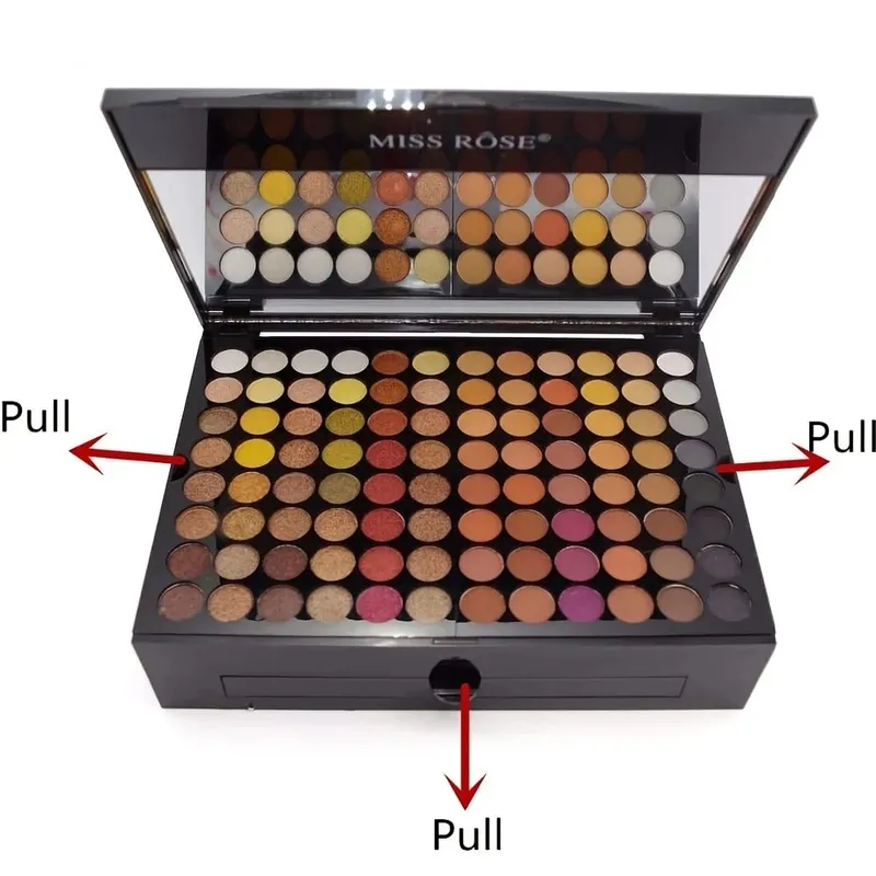 Klavieretui mit 180 Farben, Lidschatten-Puder-Rouge-Set, Make-up-Platte, Multifunktions-Make-up-Box, Geschenk, langlebig und tragbar