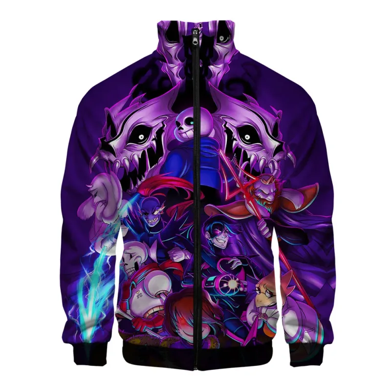 Sang Trọng Phổ Biến Sans Undertale 3D In Hình Dây Kéo Áo Raglan Áo Gió Bé Trai/Bé Gái Thoải Mái Cổ Đứng Áo Áo Khoác — image 18