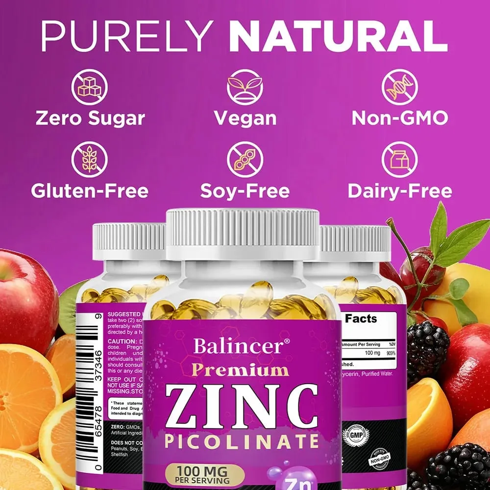 Zinc Picolinate 100 Mg - Superior Zinc Absorption Boosts Immune Support Sleep & Energy Supports Respiratory Health — image 4
