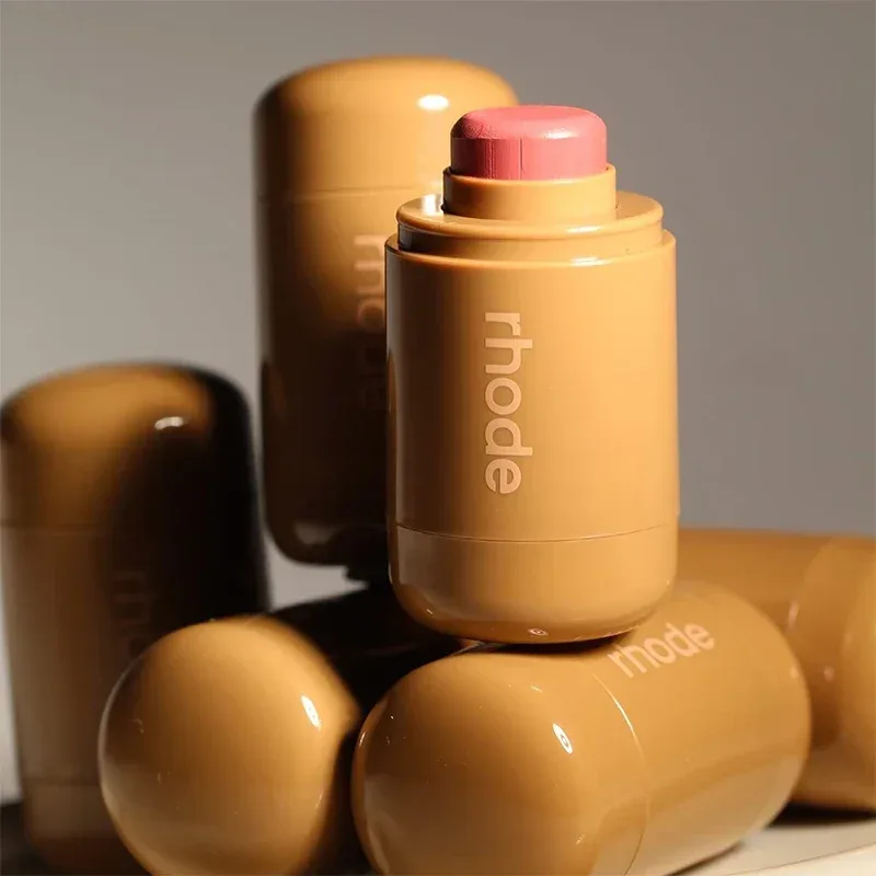 INS Pocket Powder Blusher Stick Lip Cheek Hydrating Stick Natural Rouge Powder Blusher Cream Gincu Pipi Cawan Teh Warna Gula-gula — image 2