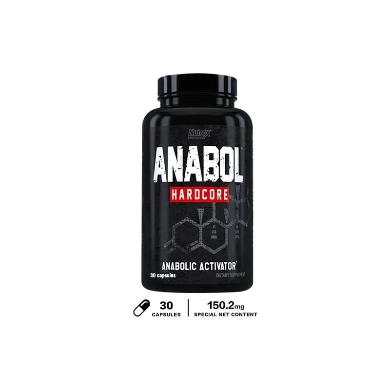 Anabol Hardcore - Muscle Supplement Dietary Capsules Lean Muscles Strength Growth Repair Recovery 6-Keto-Diosgenin Acetate