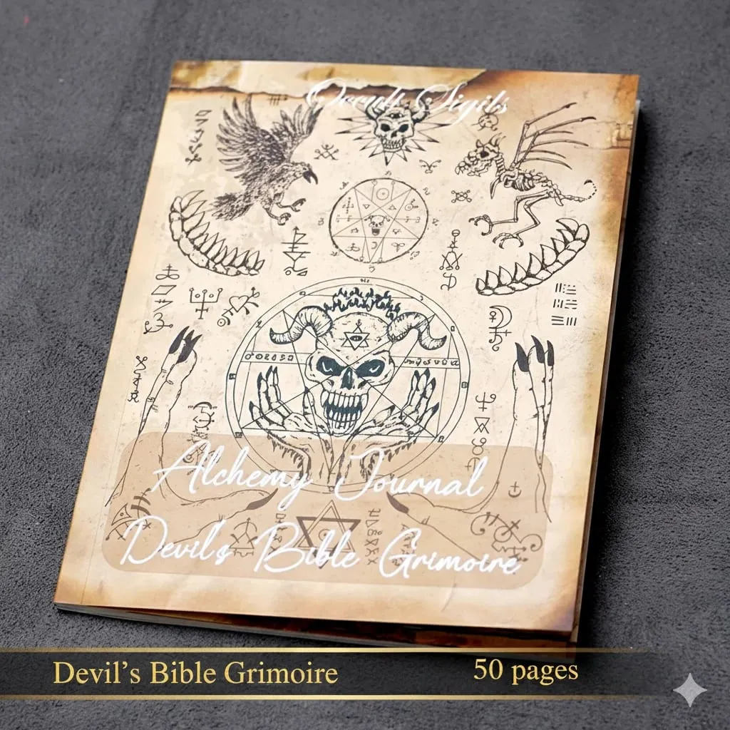 77 Seiten Hexerei-Grimoire-Seiten-Set „Buch der Schatten“ mit Mondphasen, Kräuterkunde-Zaubersprüchen, Gothic Dark Academia-Hexentagebuch — image 16