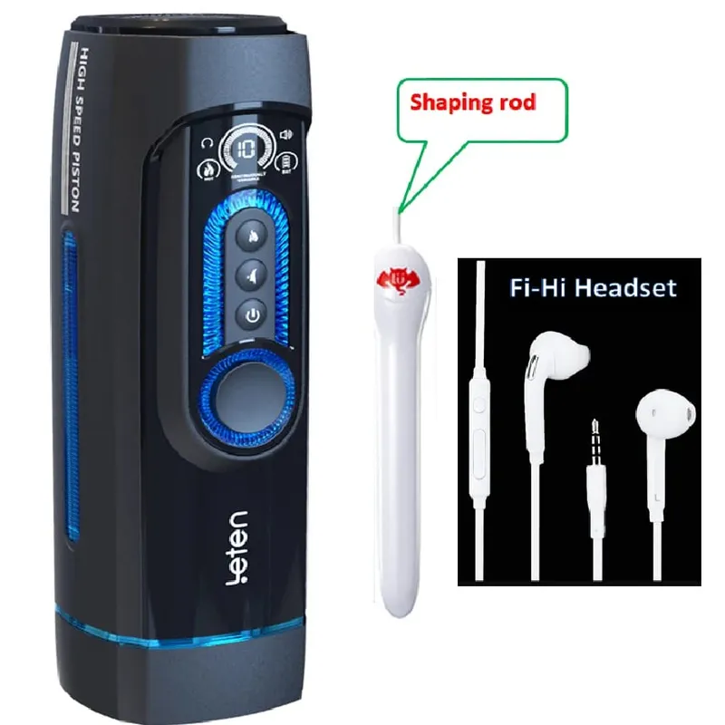 Leten X9 IV 남성 자위대 자동 회전 텔레스코픽 난방 장치 신음 질 진동기 자위 컵 섹스 토이