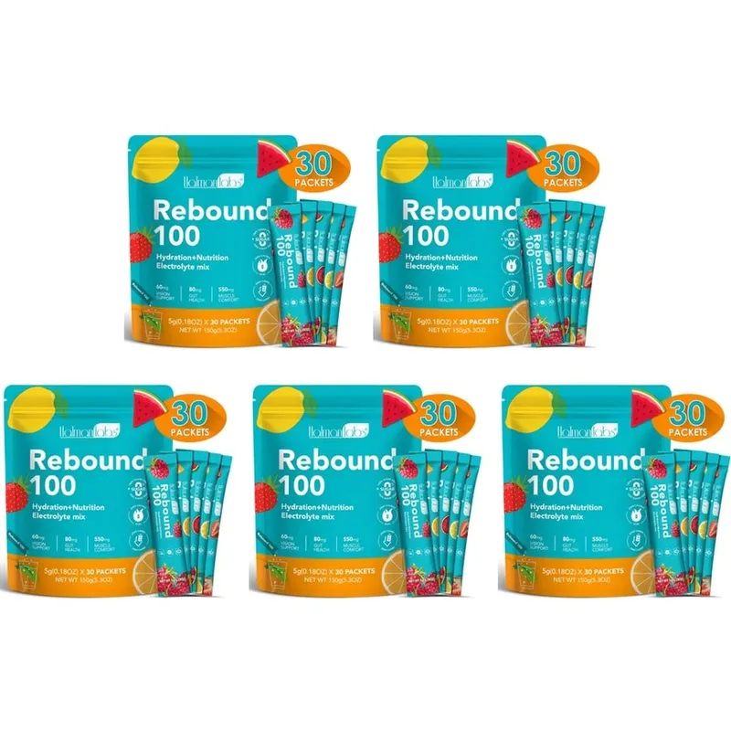 Hatmanlabs Rebound 100 Electrolyte Mix Pulver Sockerfri med Kalium Magnesium Zink Stöder muskelkomfort 30 paket — image 11