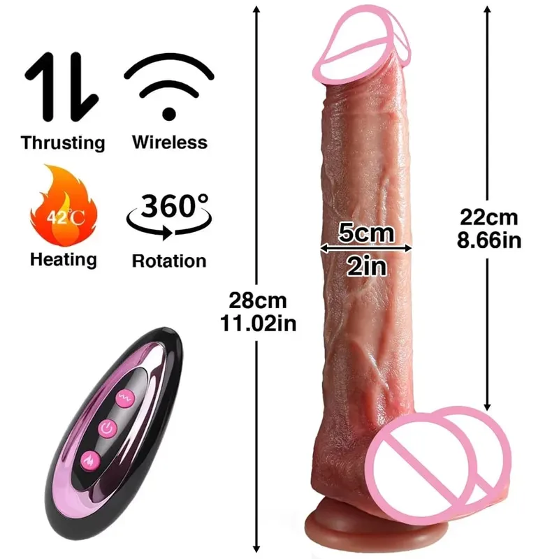 Realistico Dildo Vibratore Spinta Pene Lingua Leccare Clitoride Doppia Penetrazione Macchina Del Sesso Anale Orgasmo Rapido Per Le Donne Giocattolo Del Sesso — image 14