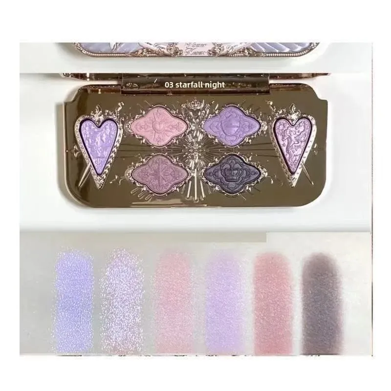 Flower Knows Unicorn Vintage Eyeshadow Palette Blush Highlighter Lipstick Cute Girly เครื่องสำอางสำหรับผู้หญิง