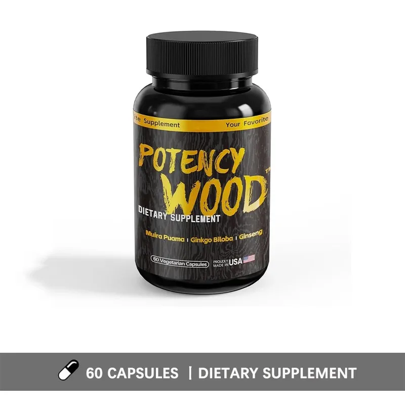 Suplemen Herba Kayu Potensi dengan Ginseng Ashwagandha 60 Kapsul Tenaga Adaptogen Stamina Antioksidan Imun Kesihatan Usus