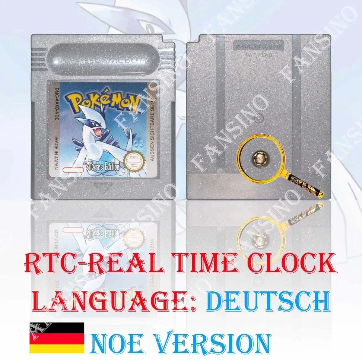 GB/GBC Echtzeituhr Pokemon Crystal/Gold/Silver Version Videospielkassette mit Batterie USA/NOE/FRA/ESP/ITA Version — image 20