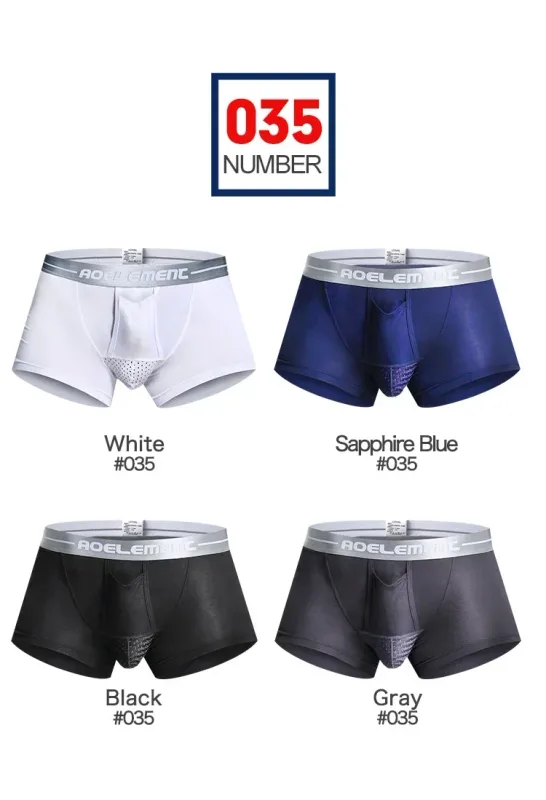 Kulseparerade underkläder Herrventilerade sommartorrkalsonger Is sidenväska isfriska boxers — image 6