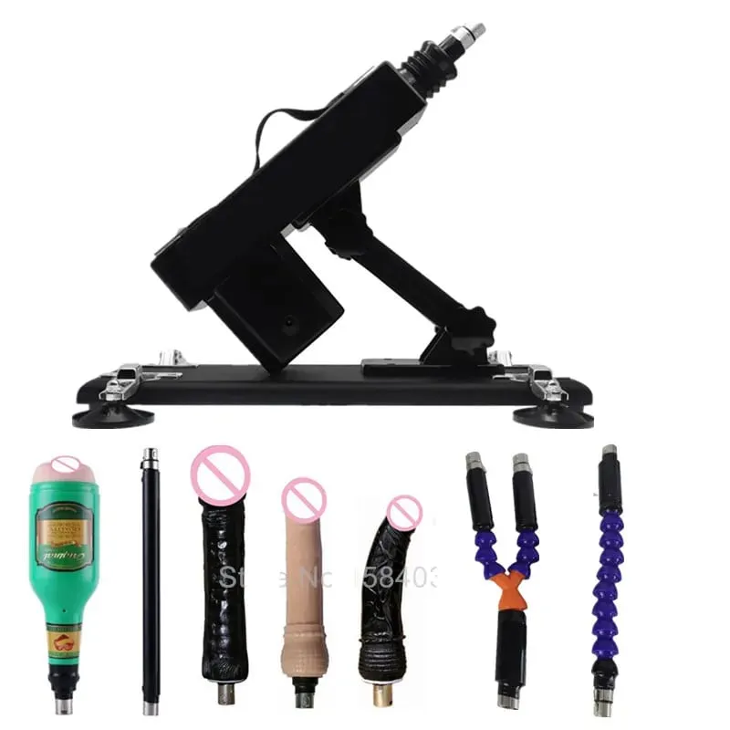 Macchina automatica del sesso del vibratore del motore forte con gli allegati del dildo Giocattoli regolabili del sesso della macchina di amore della pistola per il gioco adulto delle donne dell'uomo — image 1