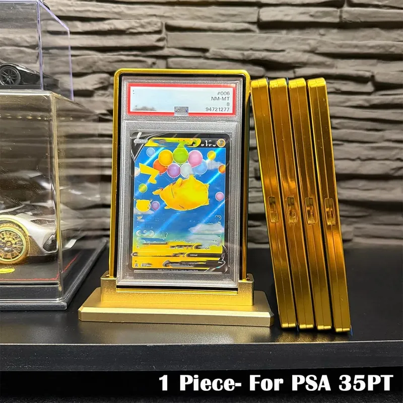 La carta collezionabile in lega di alluminio di colore sfumato multicolore protegge la custodia in metallo del supporto per la carta classificata CGC 35PT PSA — image 21
