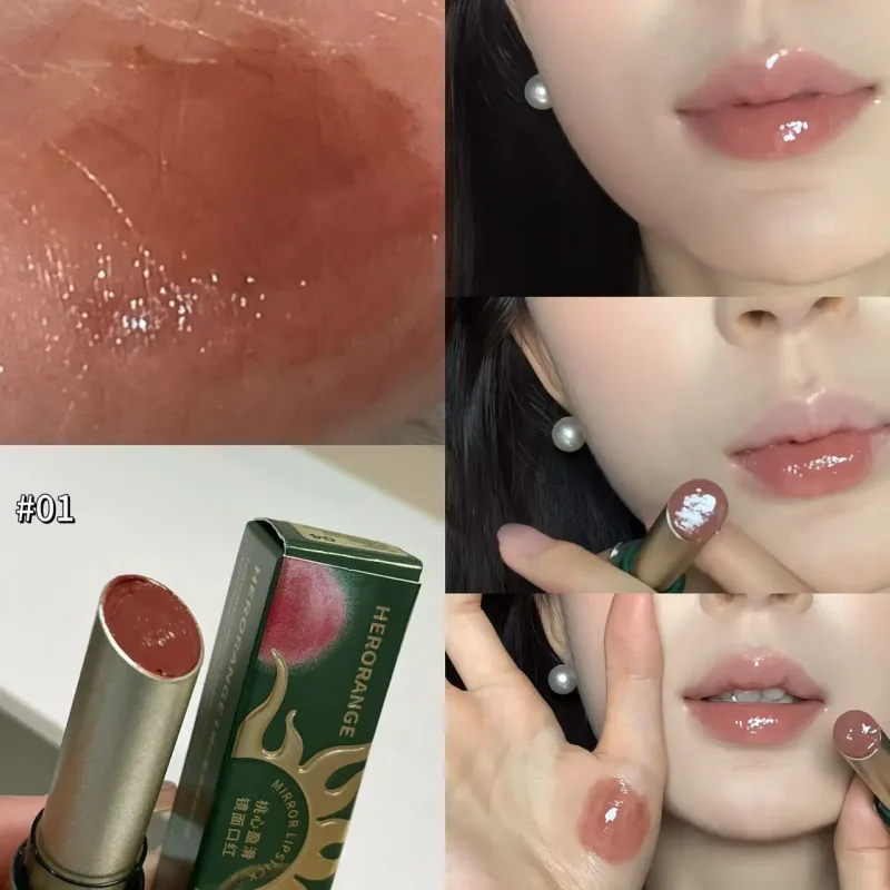 Herorange Mirror Lip Gloss 24H Waterproof Long-Lasting Lipstick No Transfer No Fading Matte & Shine Plumping Lip Makeup Women's — image 2