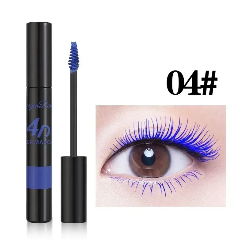 Gekleurde Mascara Make-up 4D Zijdeachtige Natuurlijke Lange Wimpers Mascara Waterproof Langdurige Uitbreiding Dikke Blijvende Curling Mascara — image 15
